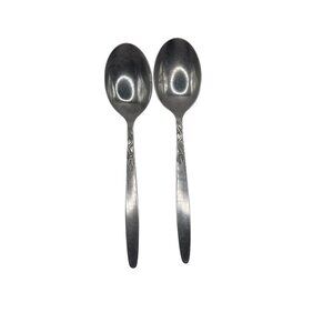 Amefa Tulip Time Stainless Steel Table spoons Set Of 2 flatware silverware black